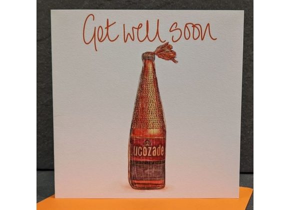 Get Well Soon - Vintage Lucozade Bottle