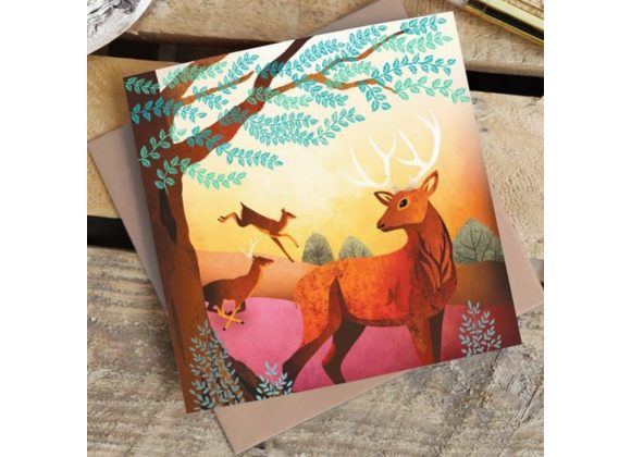 Red Deer Greetings Card