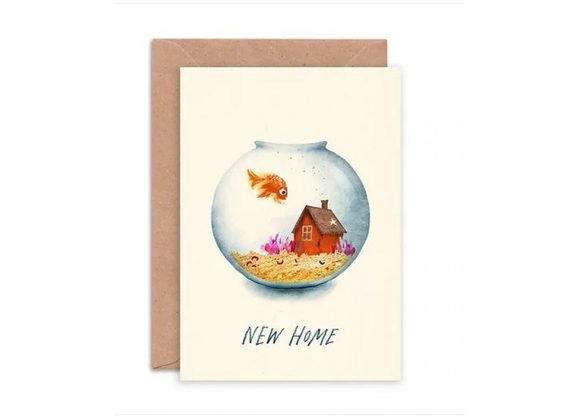 Goldfish New Home Card by Emily Nash