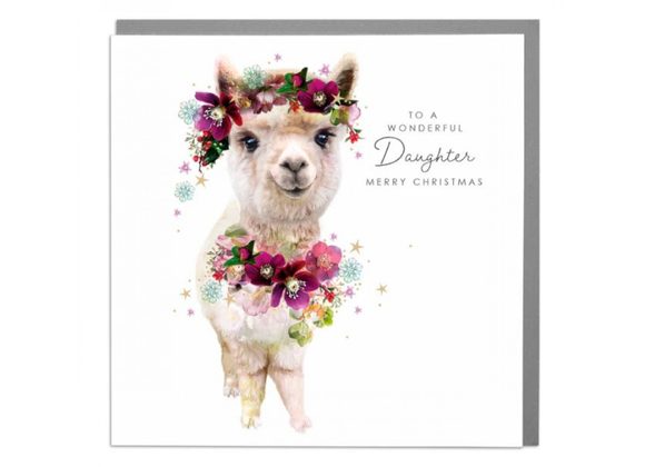 Alpaca, Daughter Christmas Card by Lola Design