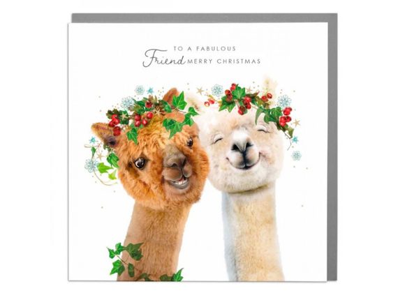 Alpaca, Friend Christmas Card by Lola Design