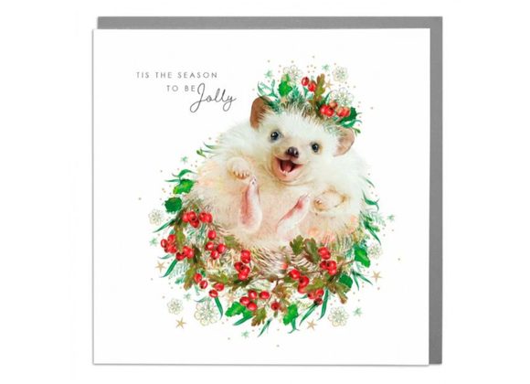 Hedgehog Christmas Card by Lola Design