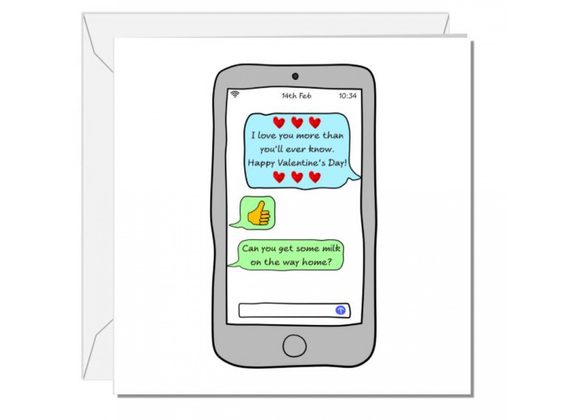 Text message Valentine's Card