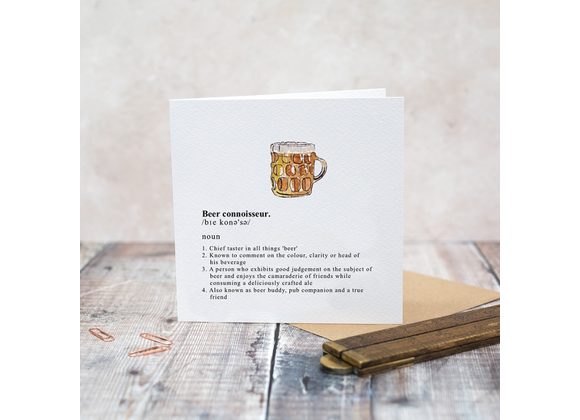 Beer connoisseur card by Toasted Crumpet