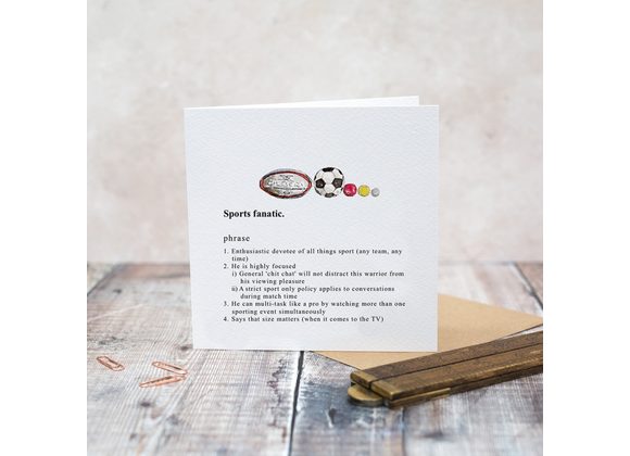 Sports fanatic card by Toasted Crumpet