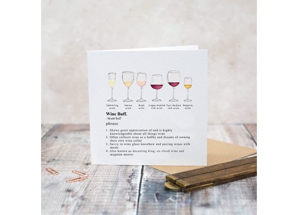 Wine Buff card by Toasted Crumpet