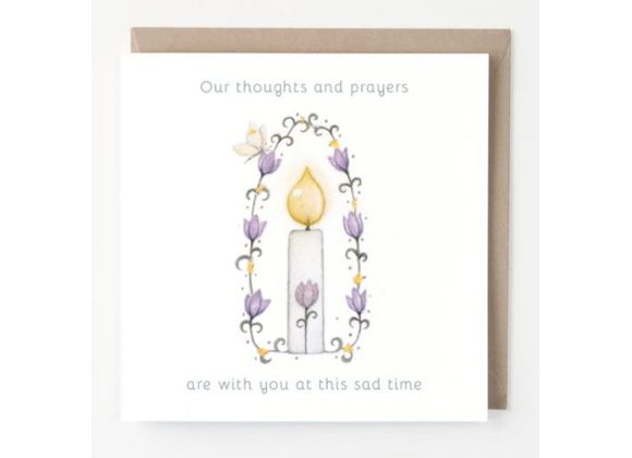 Our thoughts and prayers are with you at this sad time - Sympathy Card by Berni Parker