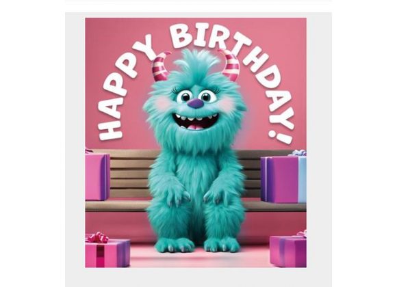 Happy Birthday Monster - Birthday Card