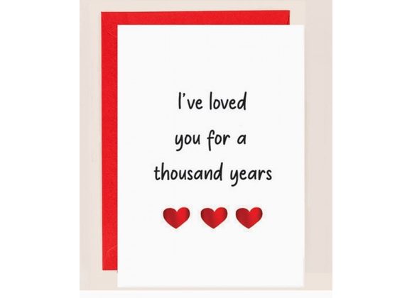 I've loved you for a thousand years - Apple & Clover Card