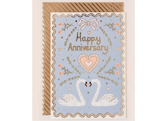 Happy Anniversary Swans - Apple & Clover Card