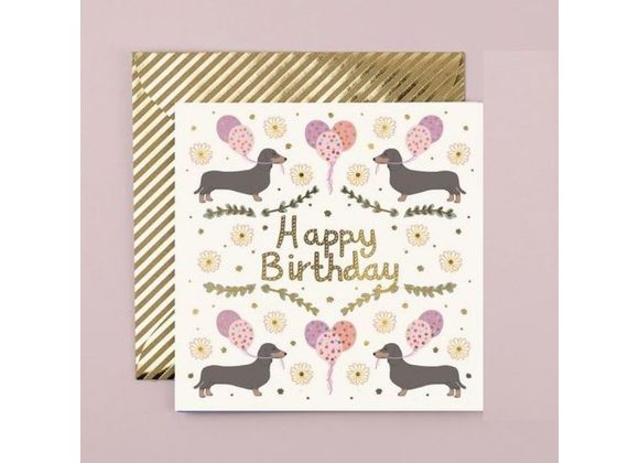 Sausage Dogs Happy Birthday Card by Apple & Clover