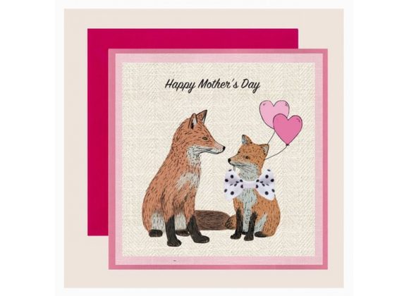 Foxes Happy Mother's Day Card by Apple & Clover