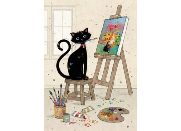 Artist Kitty - Bug Art Card