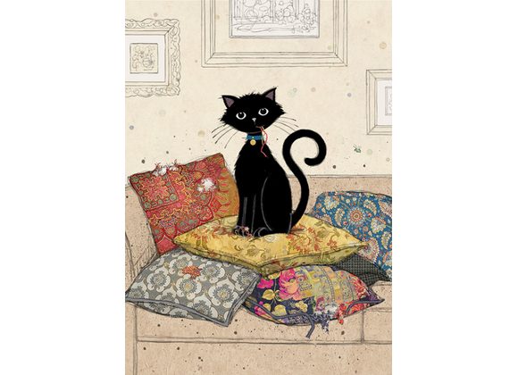 Cushion Kitty - Bug Art Card