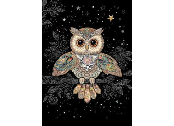 Patterned Owl - Bug Art Card 