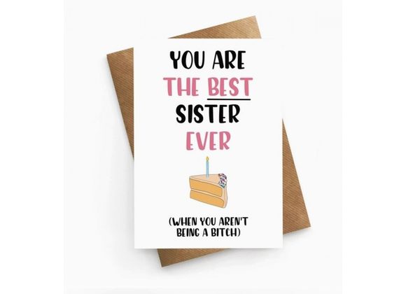 The Best Sister Ever card 