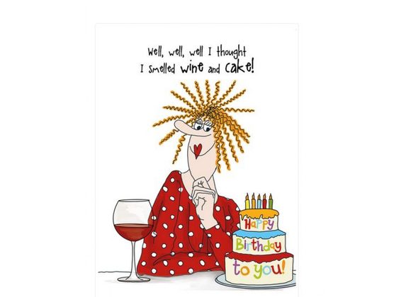 I smelled Wine and Cake Camilla & Rose Card