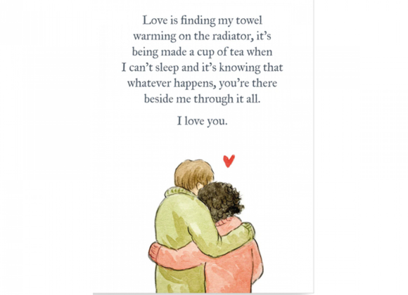 Love is... Greetings card - Nice Things By Helena