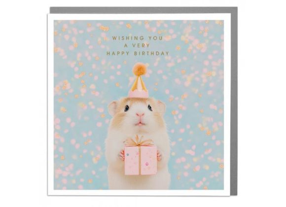 Guinea Pig with Present - Birthday Card by Lola Design