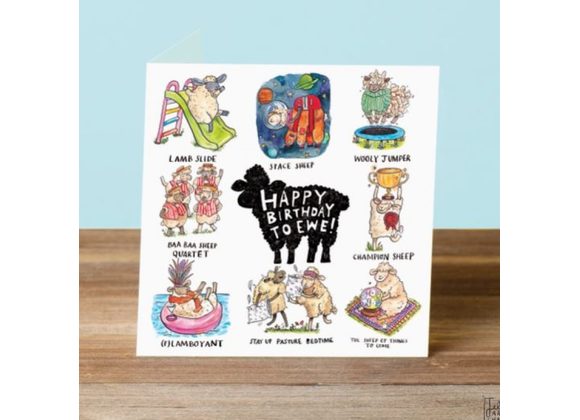 Happy Birthday To Ewe - Jelly Armchair card