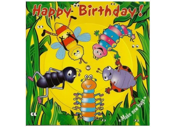 Jungle Bugs - Children Spinner Birthday Card 