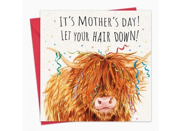 Highland Cow Funny Mother's Day Card