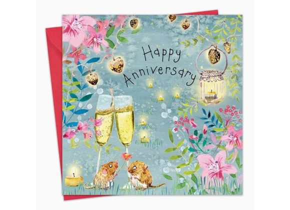 Champagne & Mice Anniversary Card