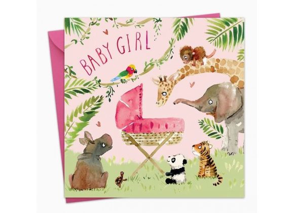 Jungle New Baby Girl Card