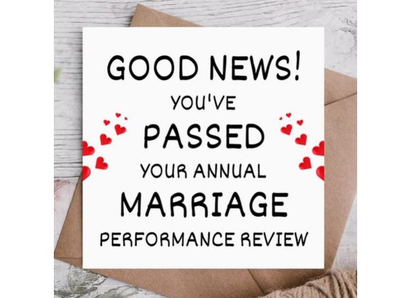 Annual Marriage Performance Review Card by Highgrove