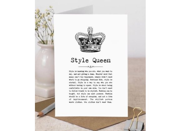Style Queen Card With Quotes 