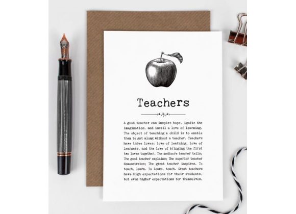 teachers Card With Quotes 