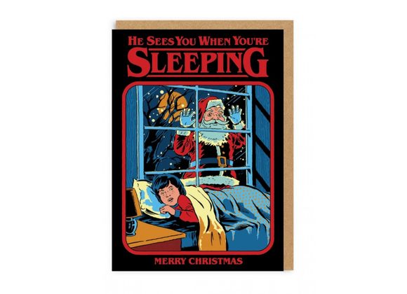 He Sees You When You're Sleeping Christmas Card