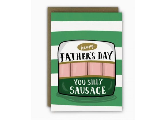 Father's Day Silly Sausage Birthday Card by Running with Scissors