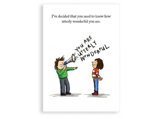 Utterly Wonderful Greetings card - Nice Things By Helena