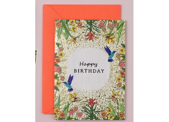 Humingbirds Birthday Card by Apple & Clover