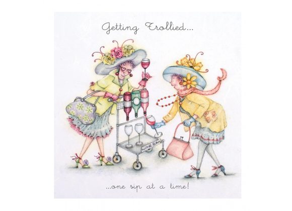 Getting Trollied card By Berni Parker 
