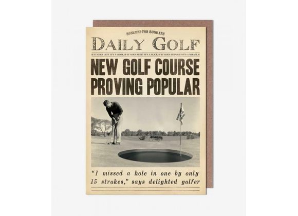 New Golf Course Birthday Card