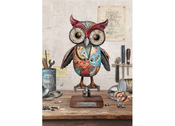 Scrap Owl - Bug Art card 