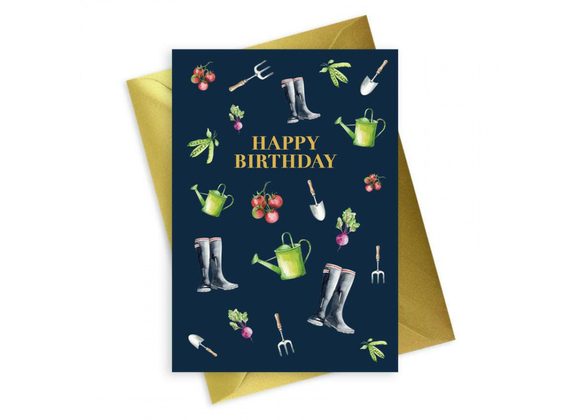 Gardening Happy Birthday Card - by Crumble & Core