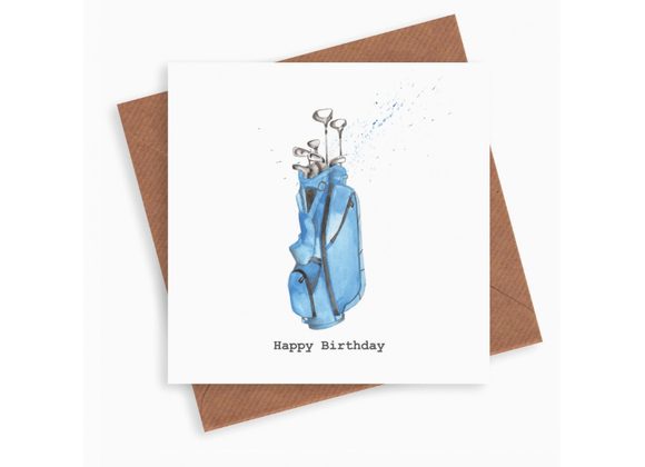 Golf Bag Happy Birthday Card by Crumble & Core