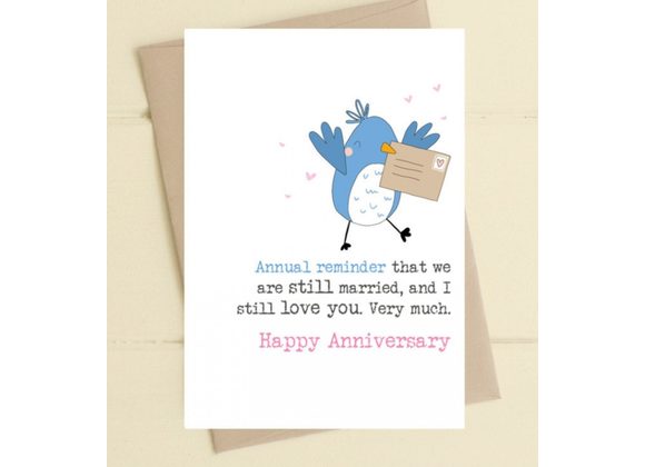 Annual Reminder, Anniversary Card by Dandelion Stationery