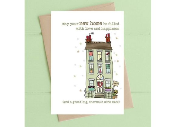 New Home, Love, happiness and a Wine Rack Card by Dandelion Stationery