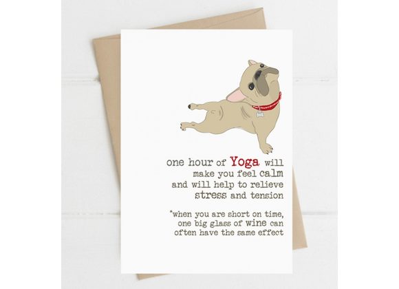 Yoga & Wine Card by Dandelion Stationery