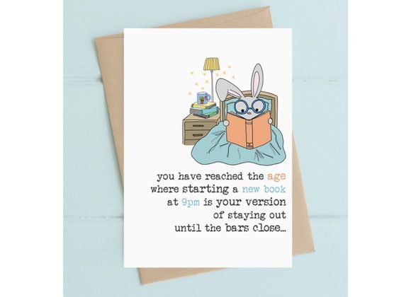 reached the age...new book at 9pm Card by Dandelion Stationery