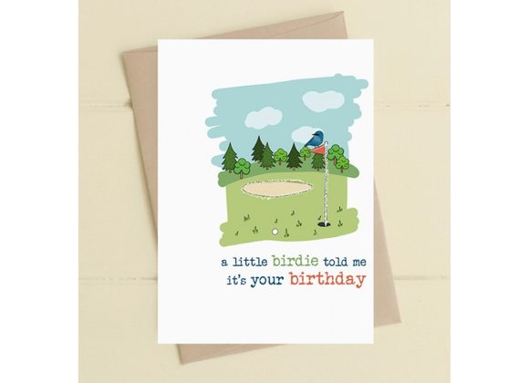 Golf Birthday Card by Dandelion Stationery