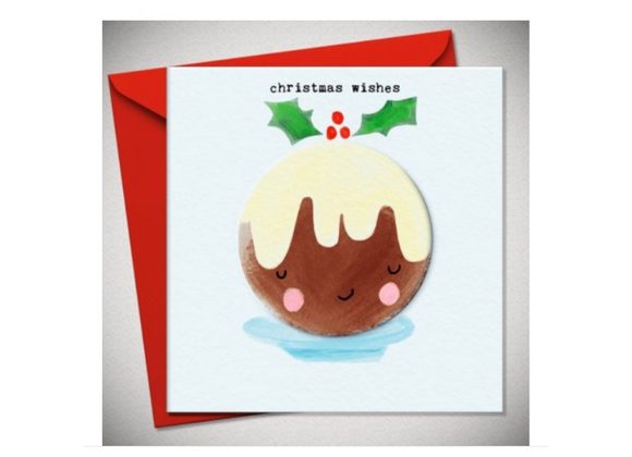 Christmas Wishes Pudding Greeting Card