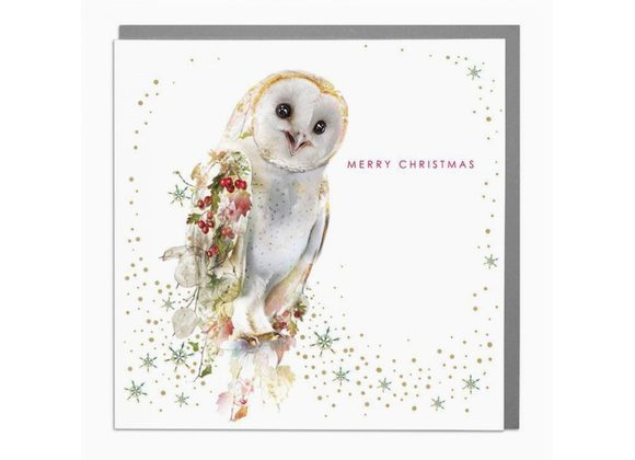 Barn Owl Christmas Card by Lola Design