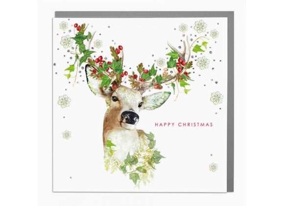 Stag Happy Christmas Card by Lola Design