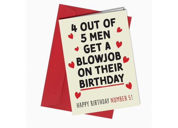 4 Out of 5 Men...., card by Close to the Bone
