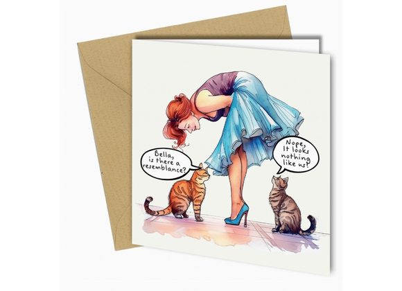 RUDE Cat Greeting Card by Close to the Bone